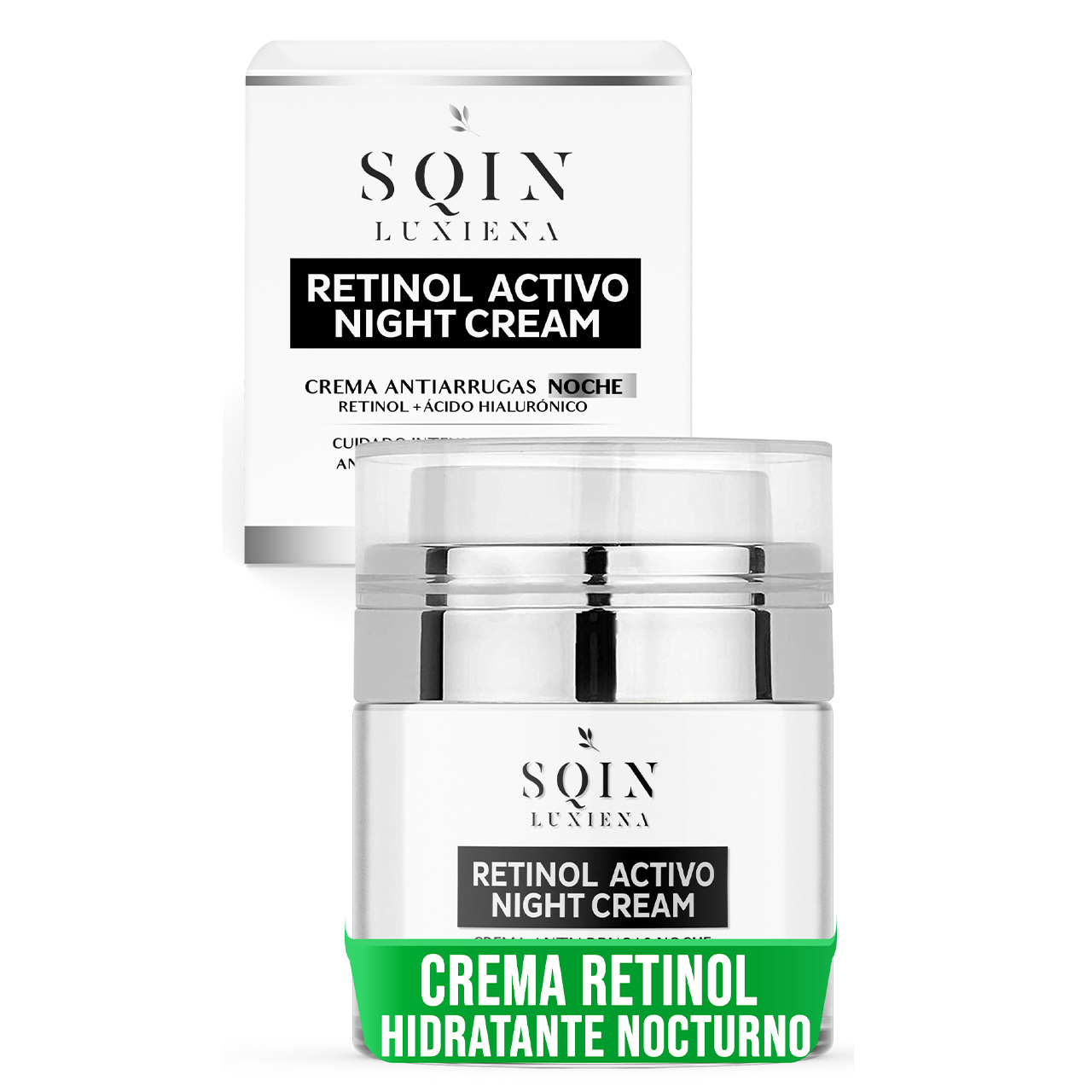 Crema Hidratante Facial Retinol y Ácido Hialurónico. Antiarrugas y Anti Manchas. Noche