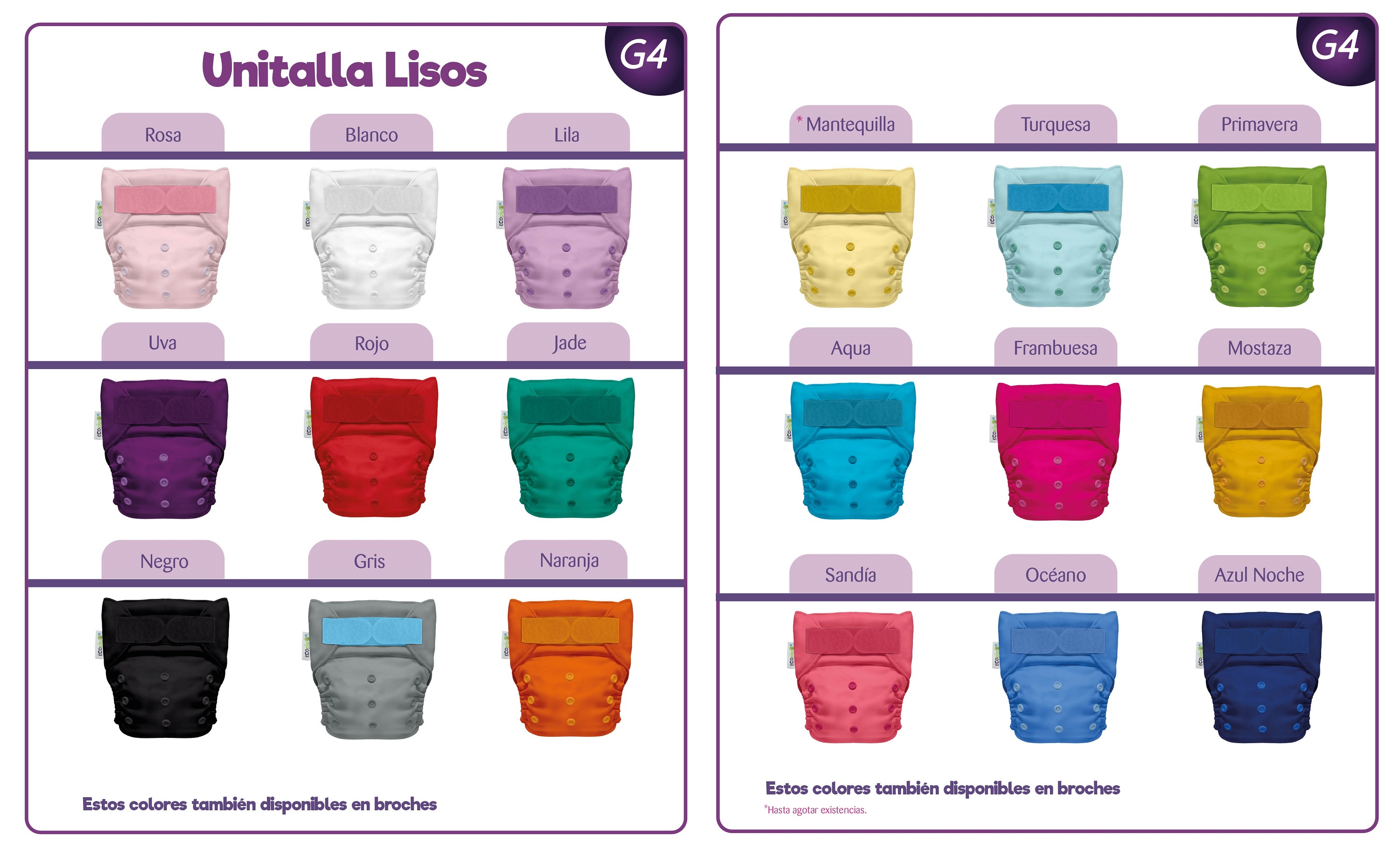 20 pack pañales de tela unitalla Ecopipo 