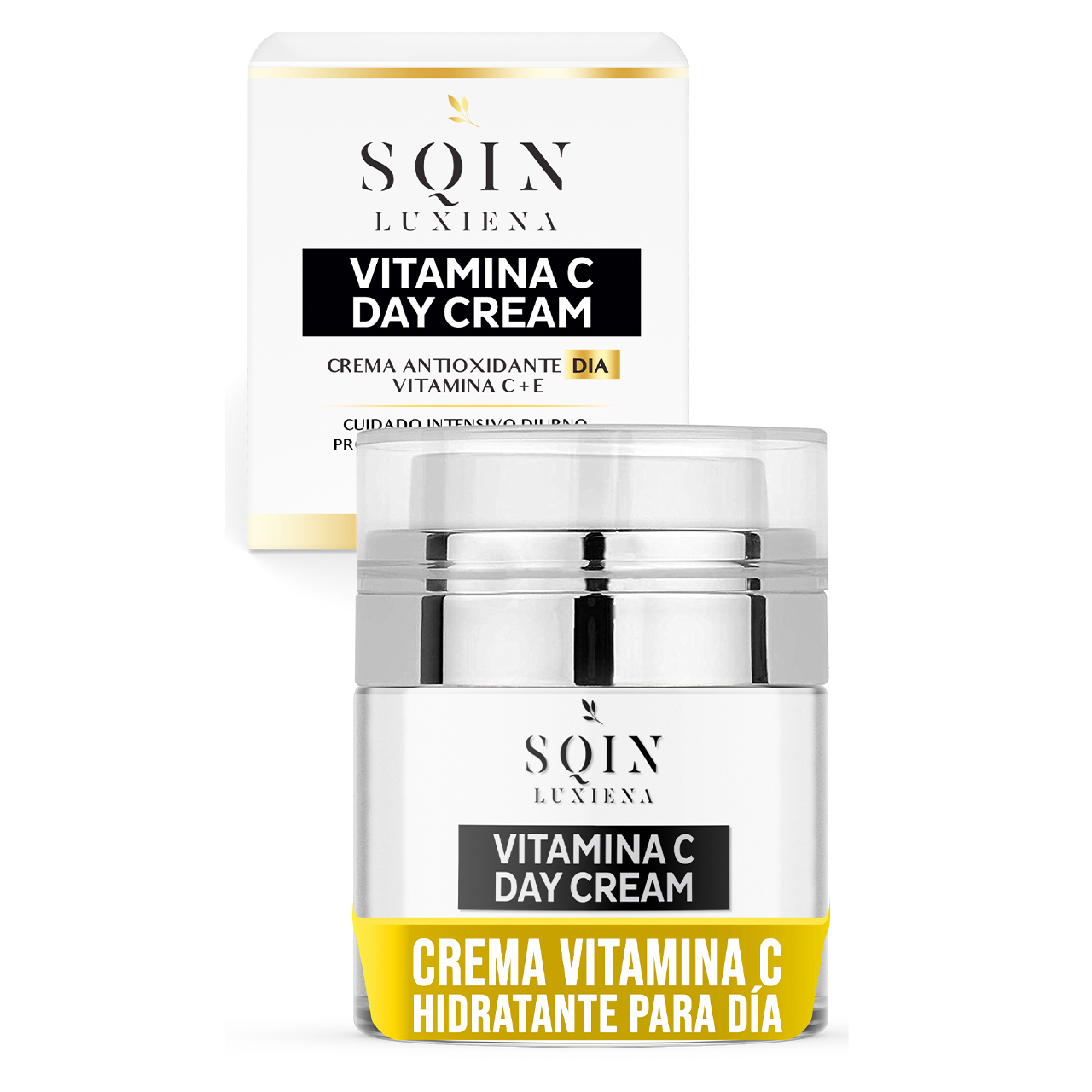 Crema Hidratante Facial Vitamina C y E. Crema Aclarante, Antioxidante y Anti Arrugas, Crema de Día