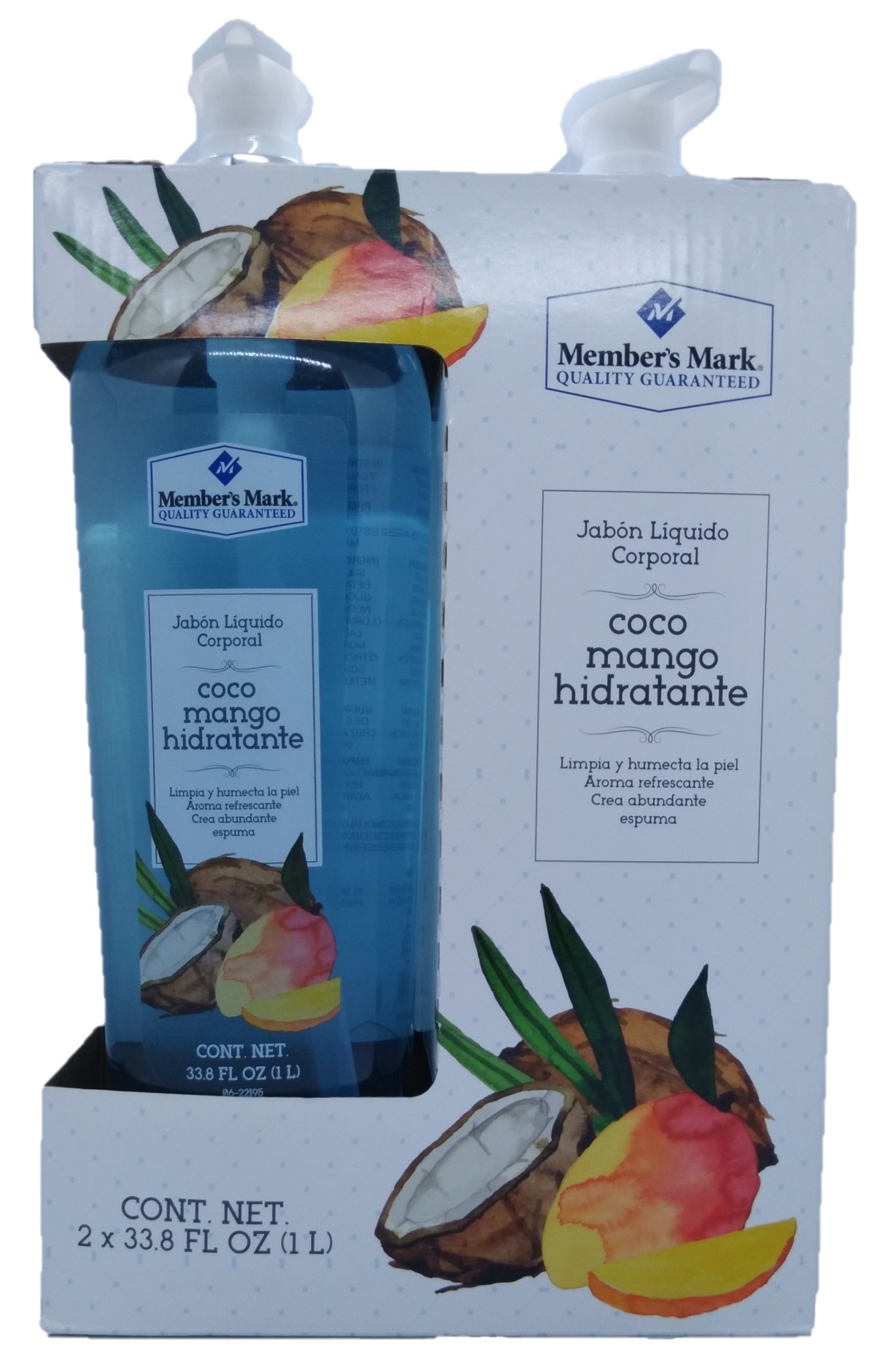 Jabón Corporal Members Mark Coco Mango Body Wash 2 Pzs De 1l