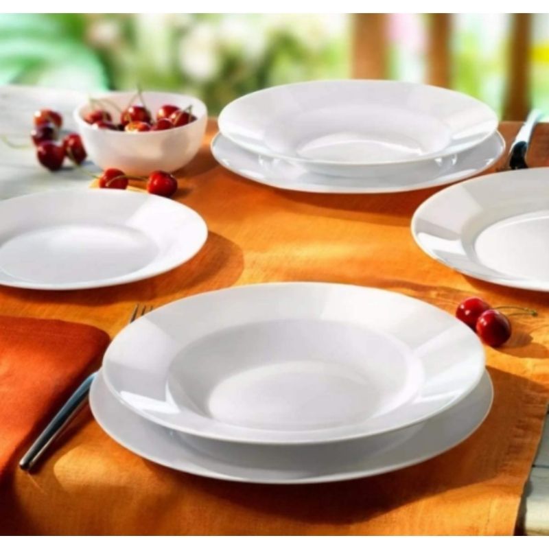 Bormioli Rocco 1522-1309/1310 Vajilla blanca para 4 personas Moderna Opal Resistente