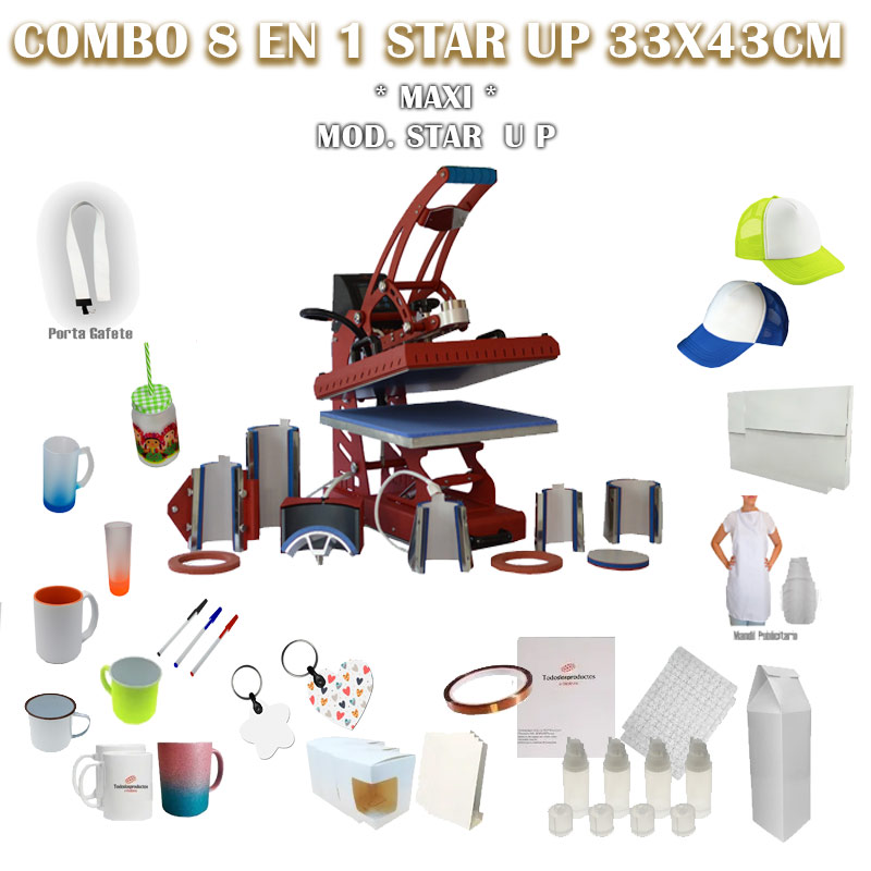 Plancha Combo Maxi 8 en 1 33x43cm Star Up  TLP
