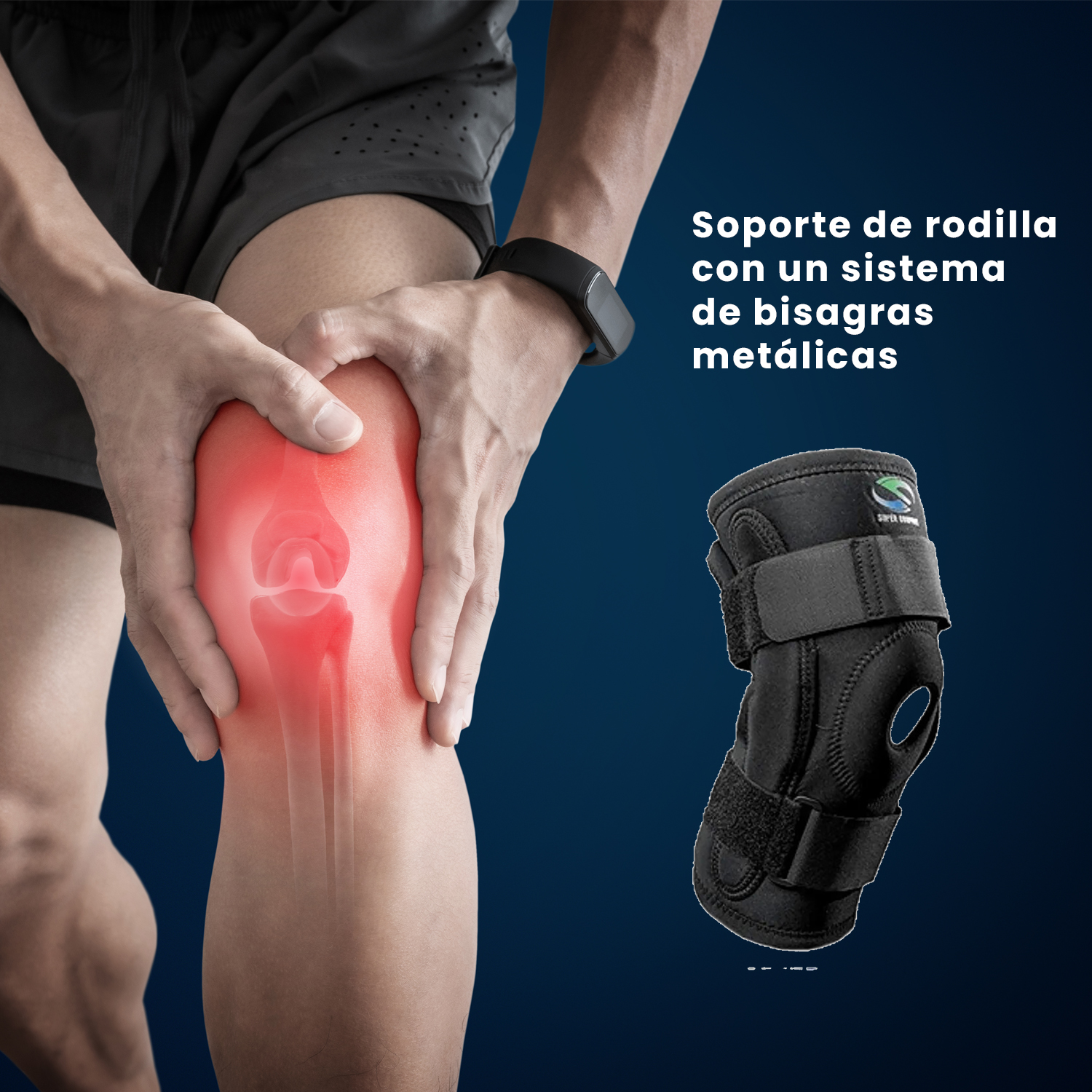 Rodillera Mecánica Abierta con Soportes Laterales