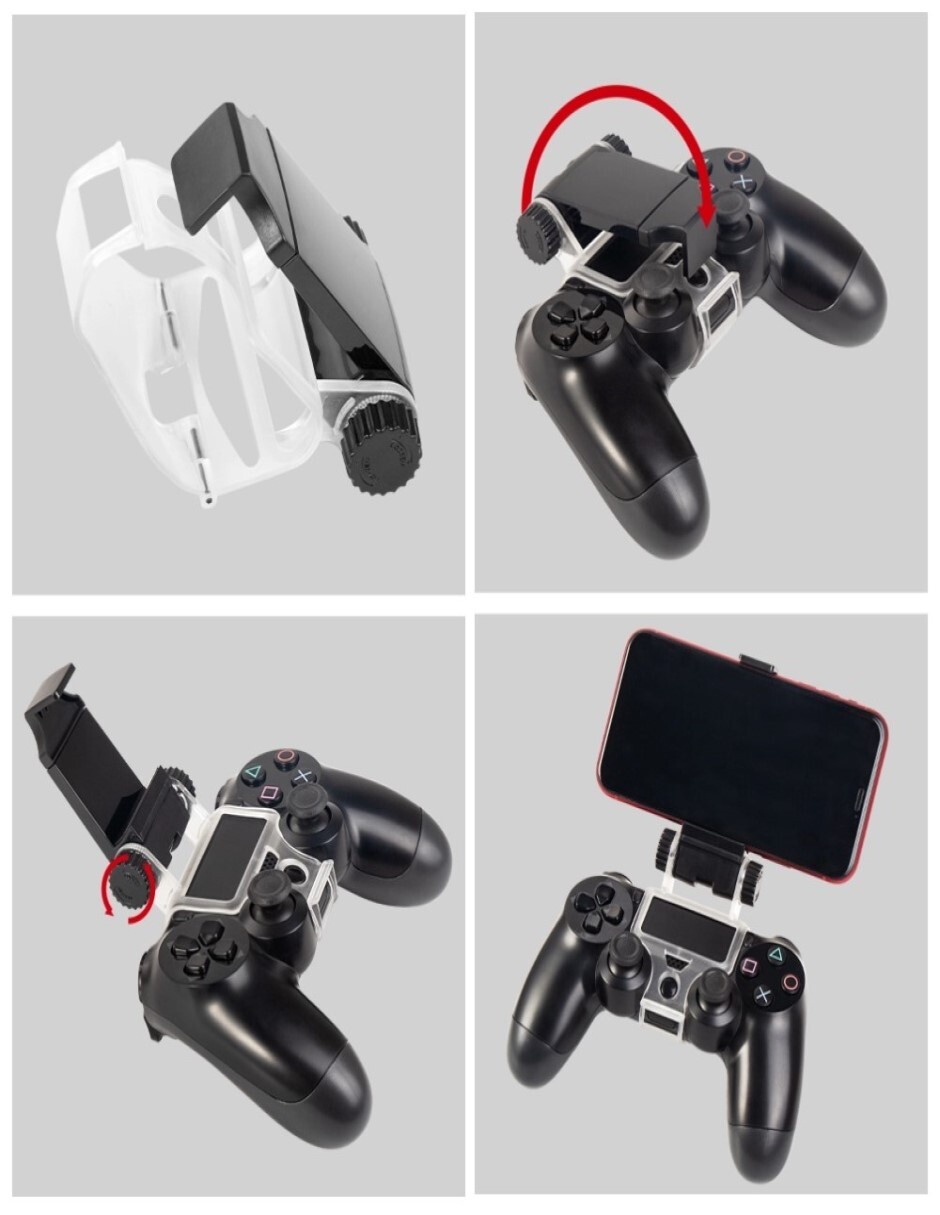 Soporte Celular DA Gamers Para Control PS4 DualShock 4 Clip Holder Clamp Negro