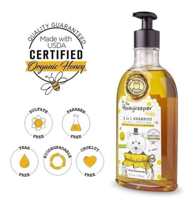 Kit de Baño Para Bebe HoneyKeeper 500966 3 en 1 -Amarillo