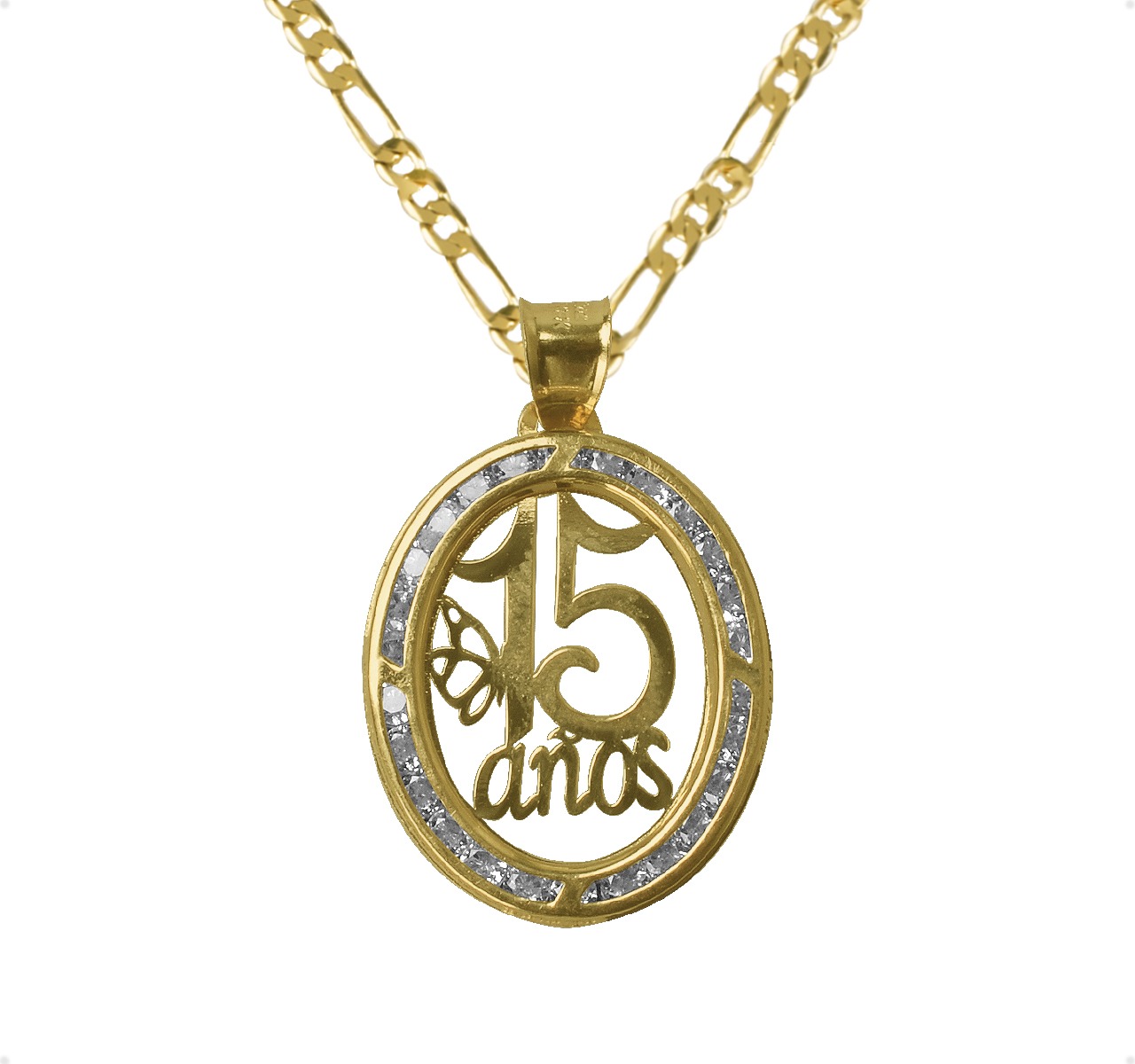 Medalla 15 Años VAROURO Oro Oval 10k + Cadena De Regalo