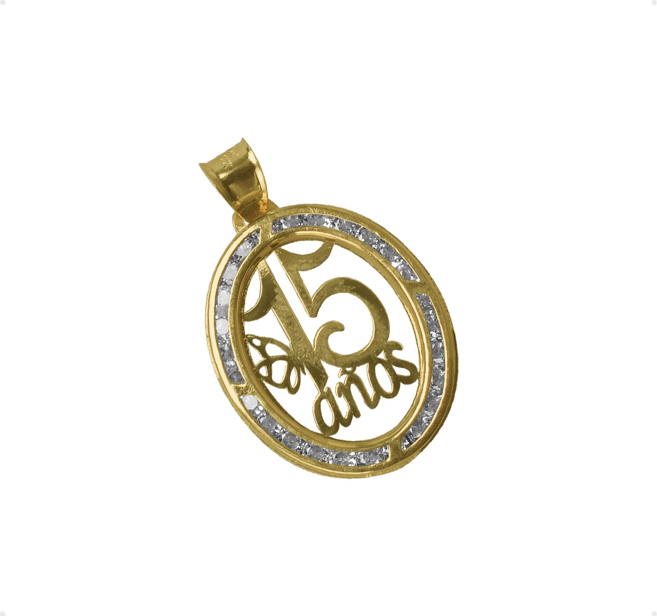 Medalla 15 Años VAROURO Oro Oval 10k + Cadena De Regalo