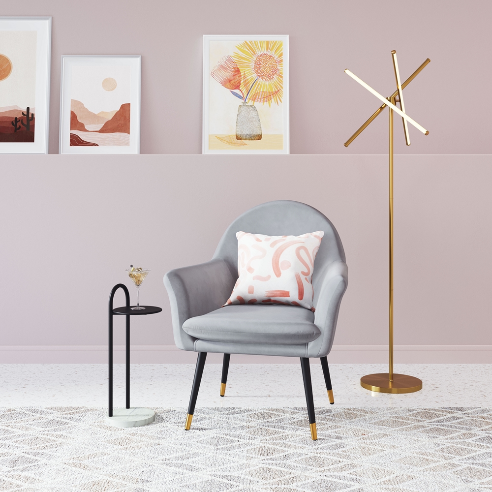 Lampara de Piso Garza Dorado - Kessa