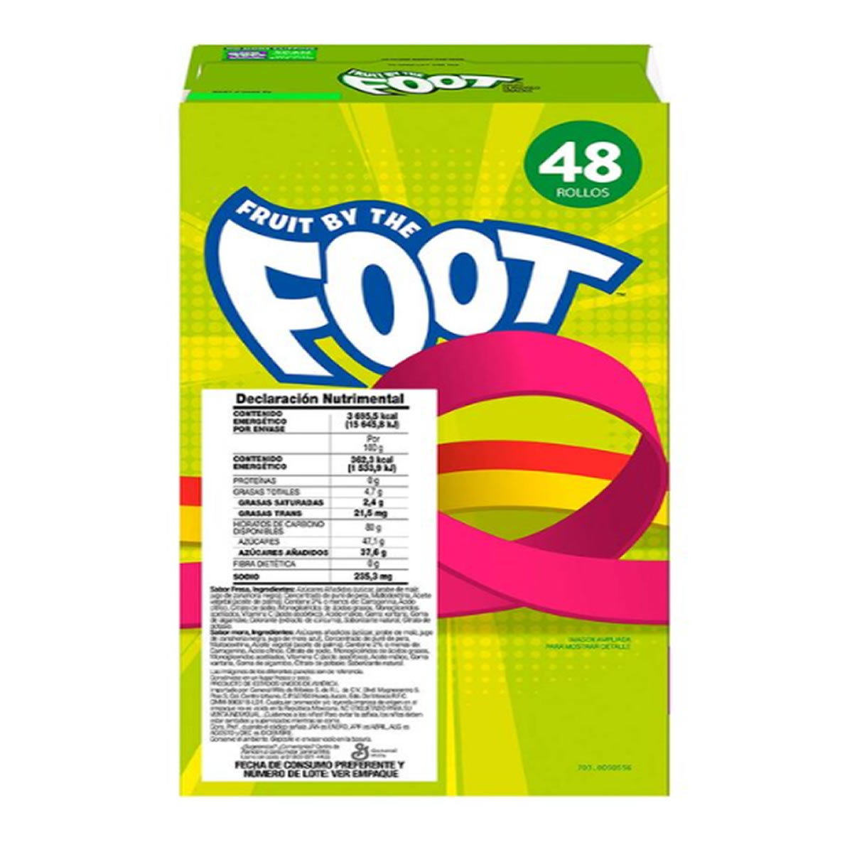 Rollos de Caramelo Suave Saborizados 48 pz Fruit by the Foot 