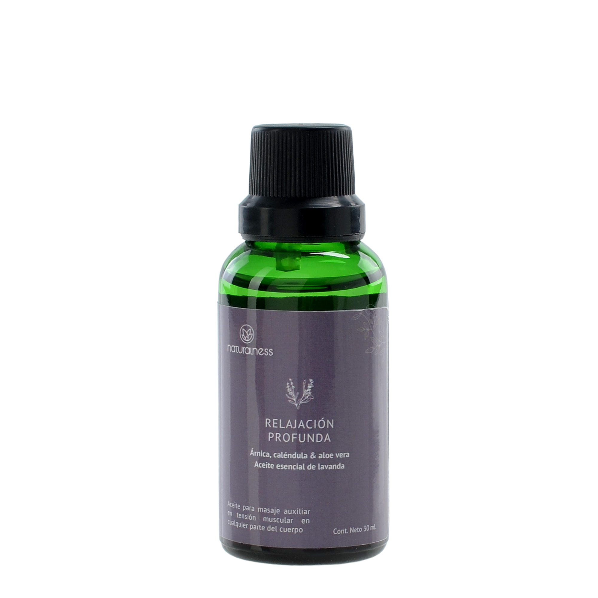Naturalness Aceite para Masaje Relajante a Base de Extractos Herbales y Aceites Esenciales 30 ml