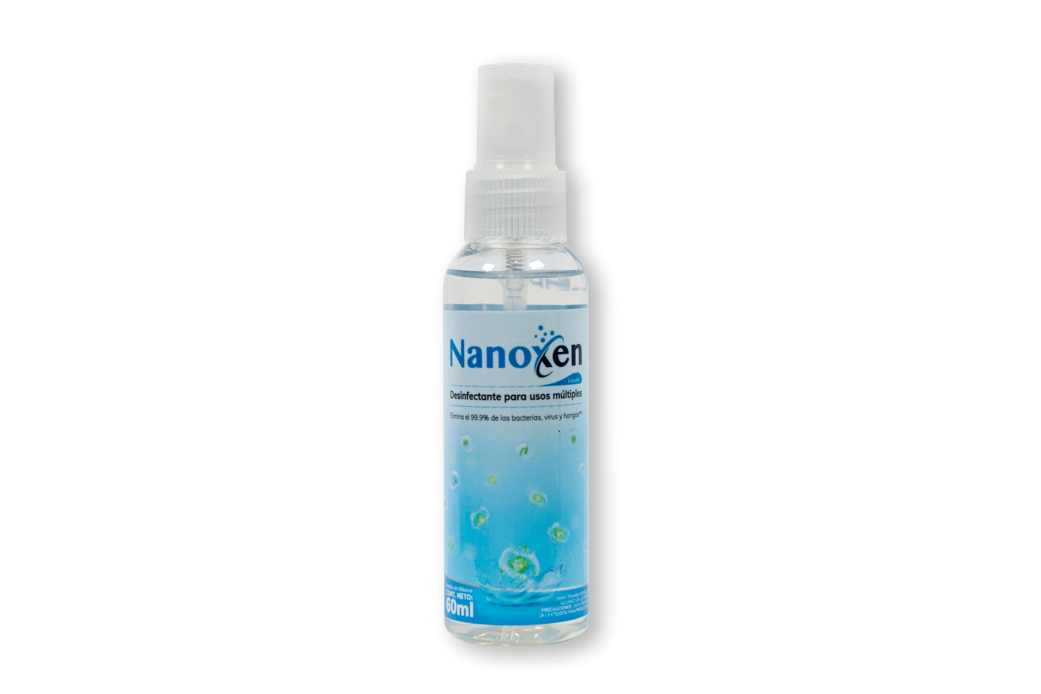 Nanoxen Líquido atomizador 60 ml, antibacterial, desinfectante  Pack de 3und