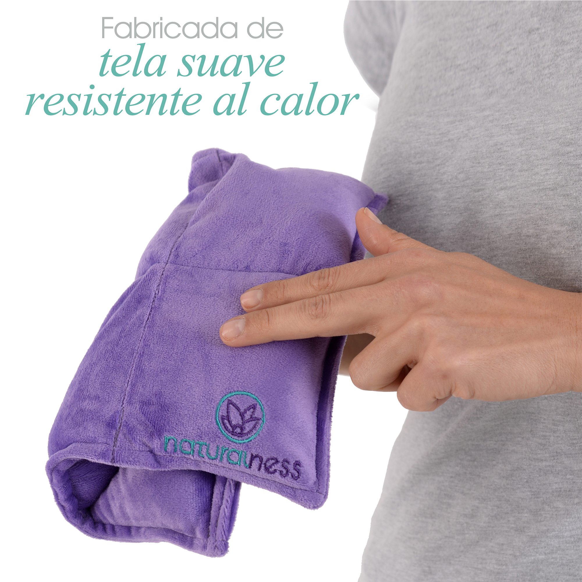 Naturalness - Cojín compresa térmica de semillas y plantas medicinales - Para cólicos menstruales y para colitis nerviosa. Línea Descanso