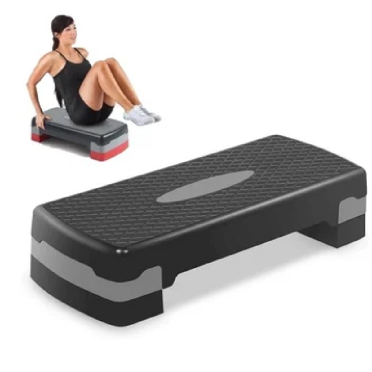 Step Banco Aerobic/fitness/crossfit Ajustable GRIS