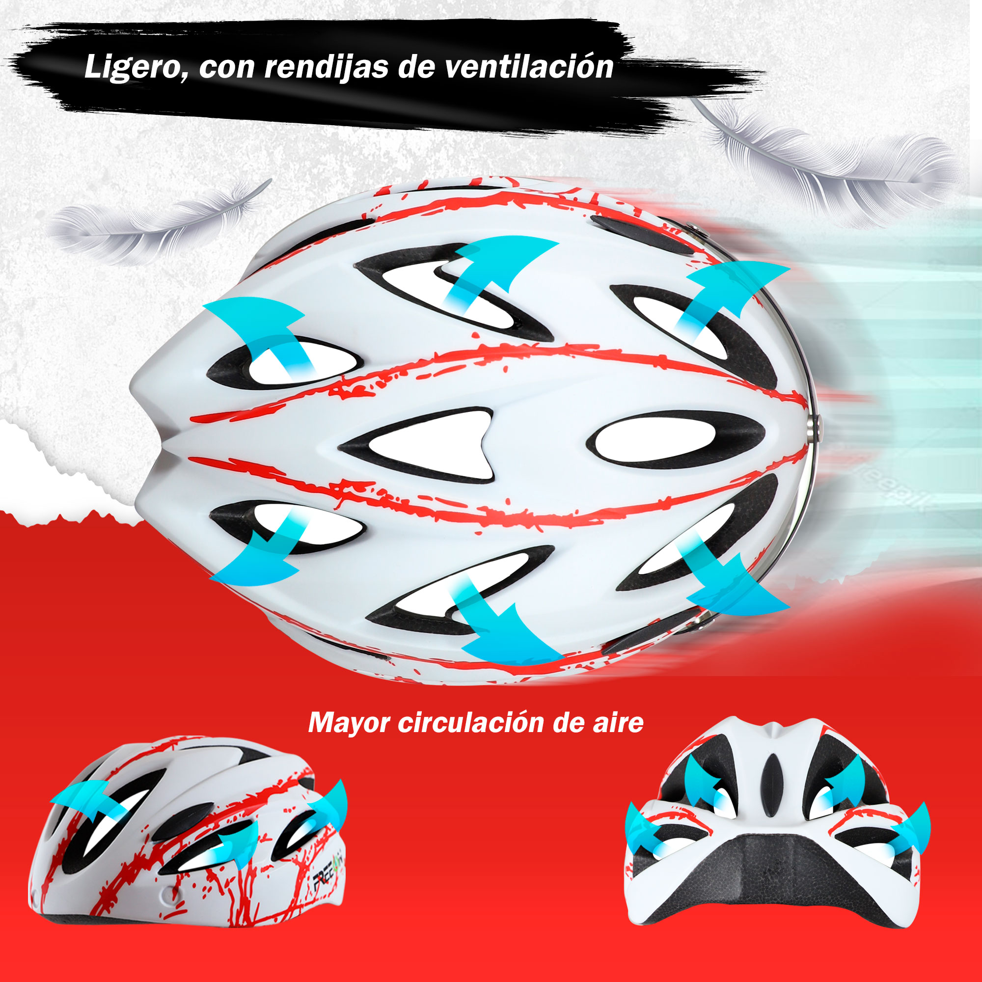 Casco De Bicicleta Tipo Montaña Con Lentes Blanco Fon400w Freeon