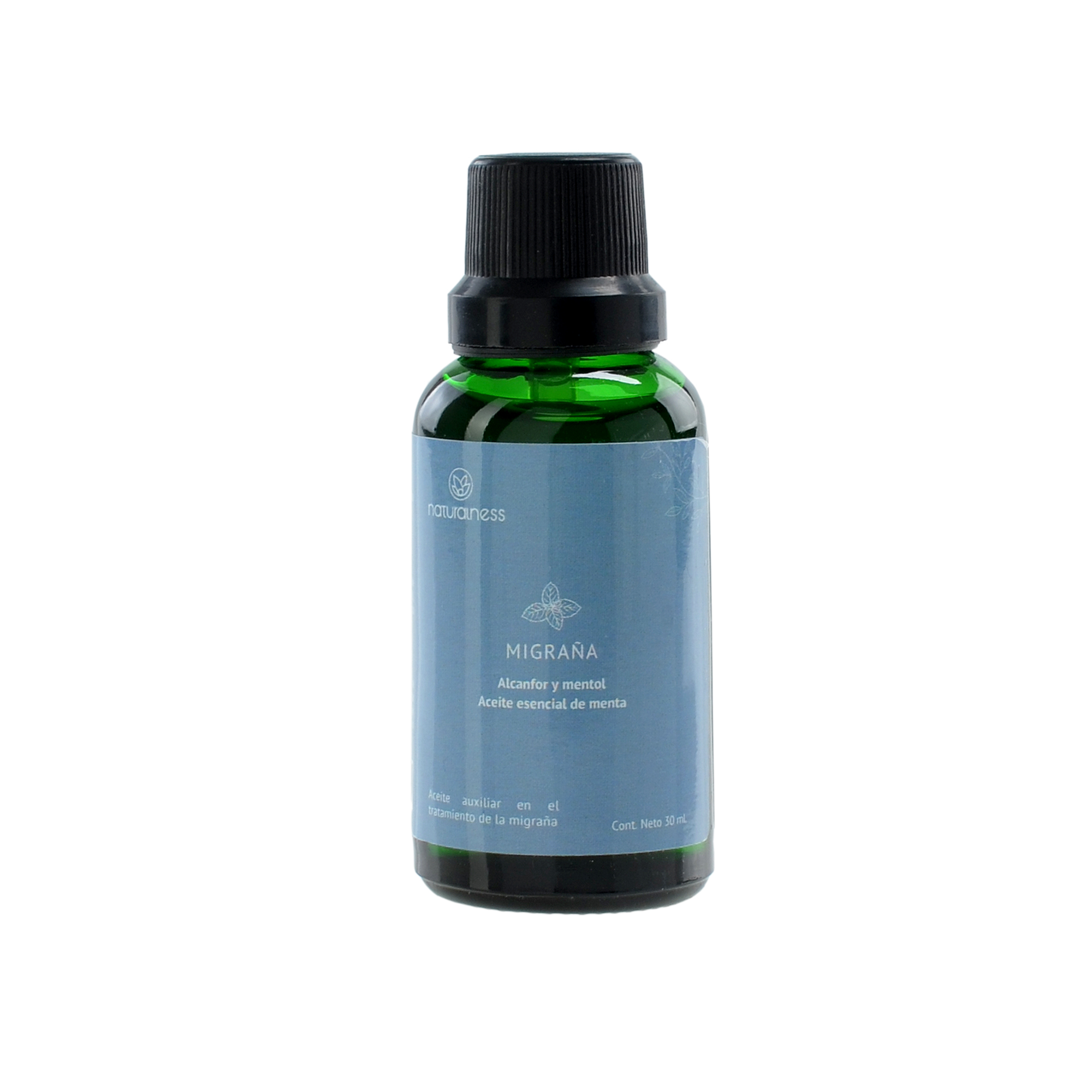 Naturalness - Aceite Anti Migraña - Tamaño 30ml - Fórmula de extractos naturales y aceites esenciales 100% puros.