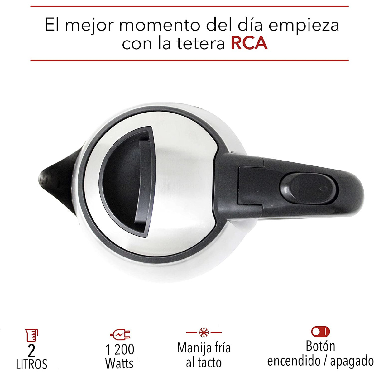 Tetera Eléctrica RCA Rc-180gb01 2 Litros Color Plateada 120v