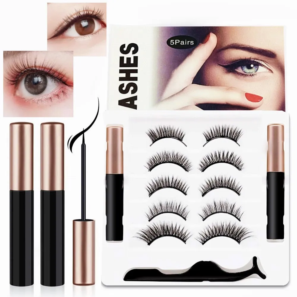 Kit de 5 pares de pestañas Magneticas