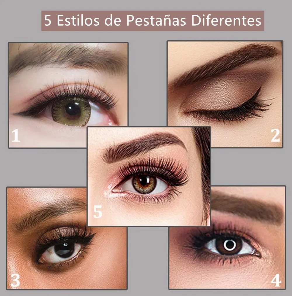 Kit de 5 pares de pestañas Magneticas