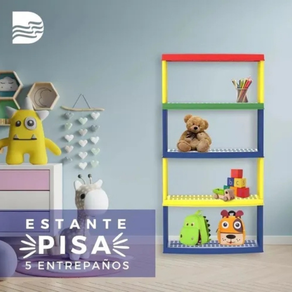 Estante Duna Pisa Multicolor con 5 Entrepaños