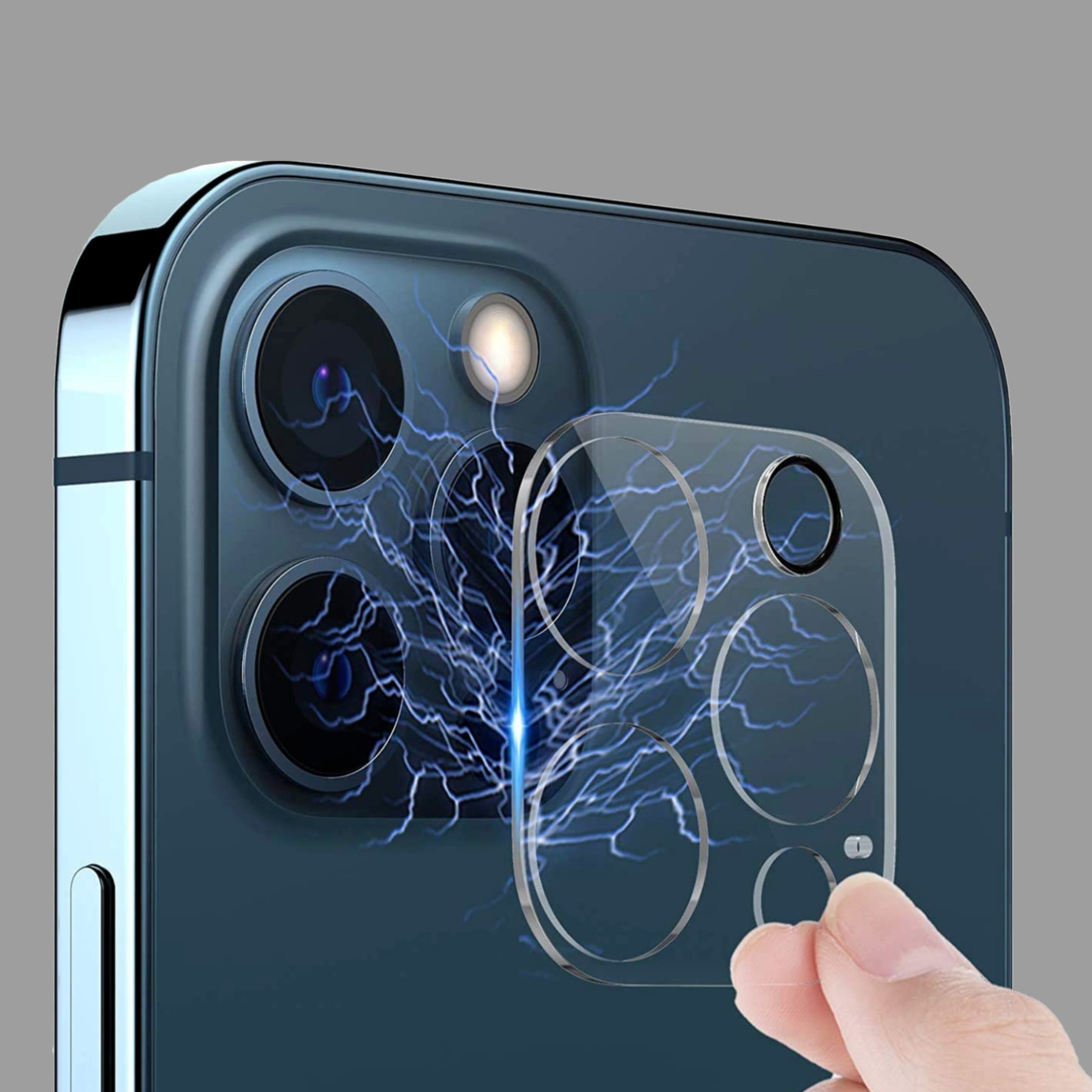 Cristal Templado Pantalla + Protector de Lente Cámara Compatible con iPhone 13 Pro Vidrio Templado Cobertura Completa