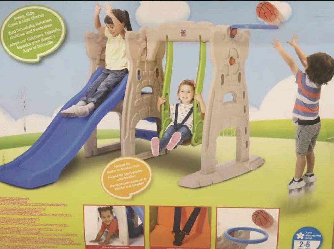 Centro De Juegos Infantil Con Resbaladilla  Grown Up Scramble Slide