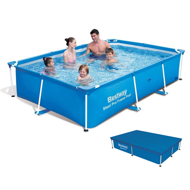 Piscina Alberca Estructural con Cubierta Rectangular Bestway 2.70 m x 1.83 m x 61 cm