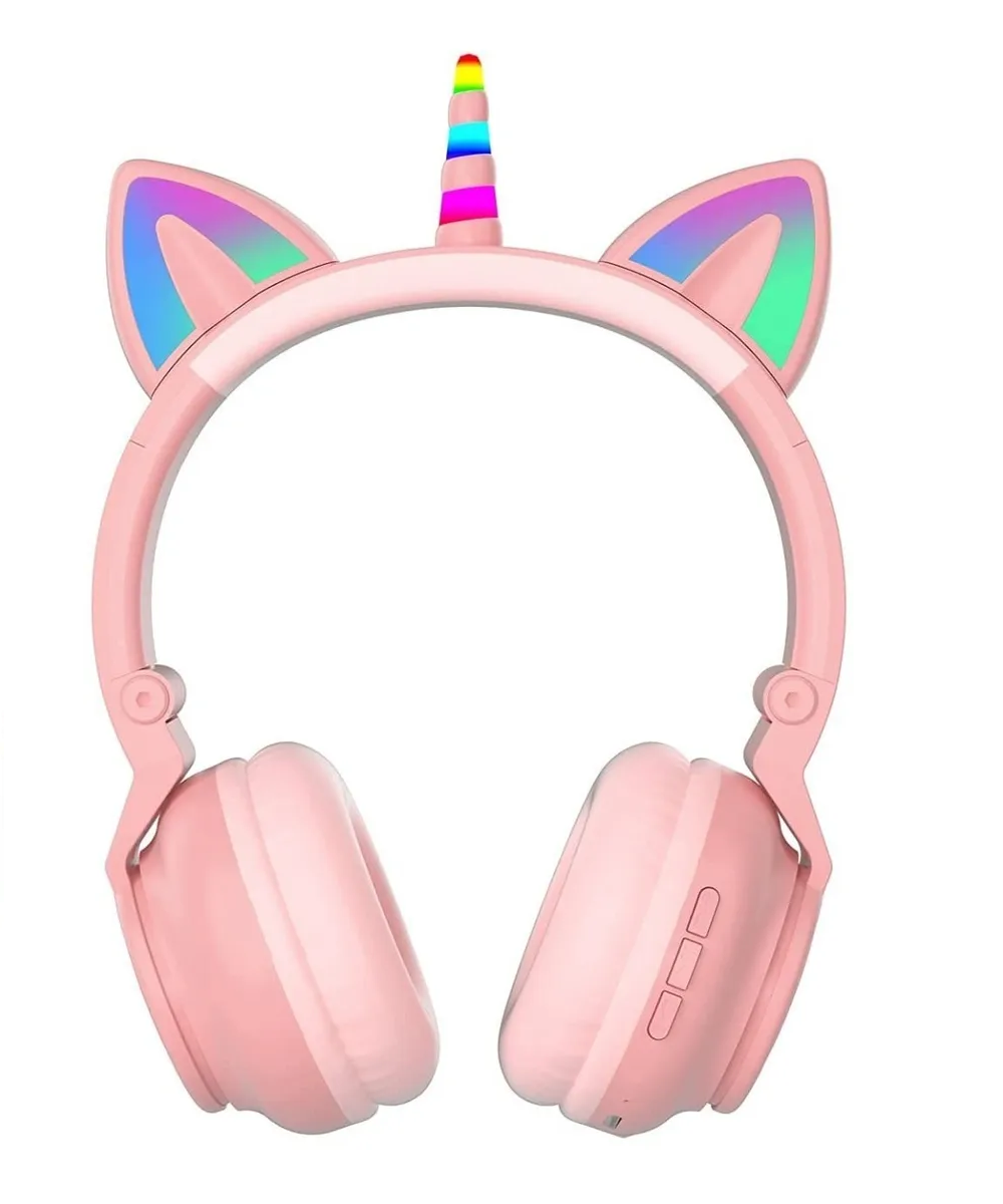 Auriculares Bluetooth de Unicornio Rosa
