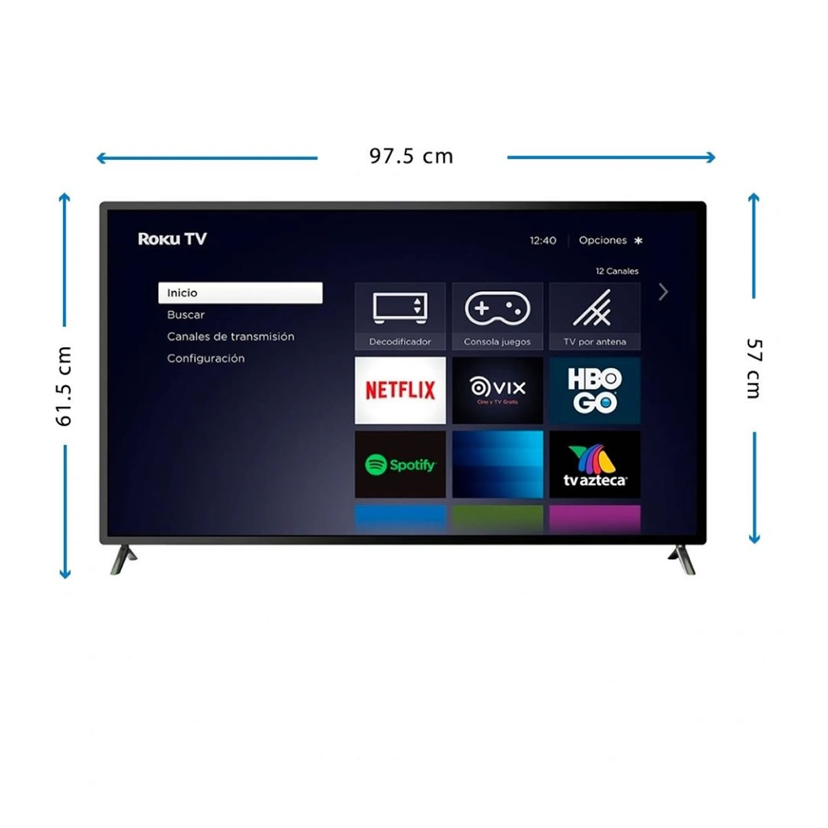 Pantalla de 43 Pulgadas SMART TV Roku TV JVC SI43FRF CST