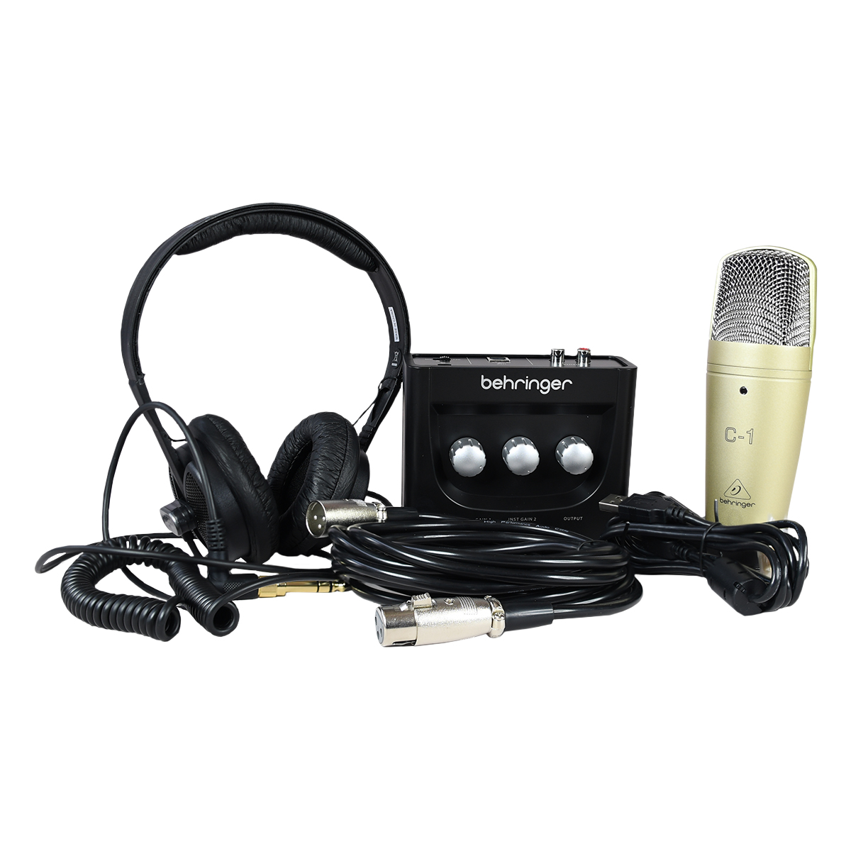 Behringer Uphoria Studio Interface Usb Micrófono Paquete Podcast