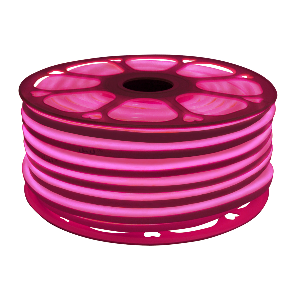 Manguera Led Neon Flourescente 50m Luz Rosa C/ Regulador Jwj