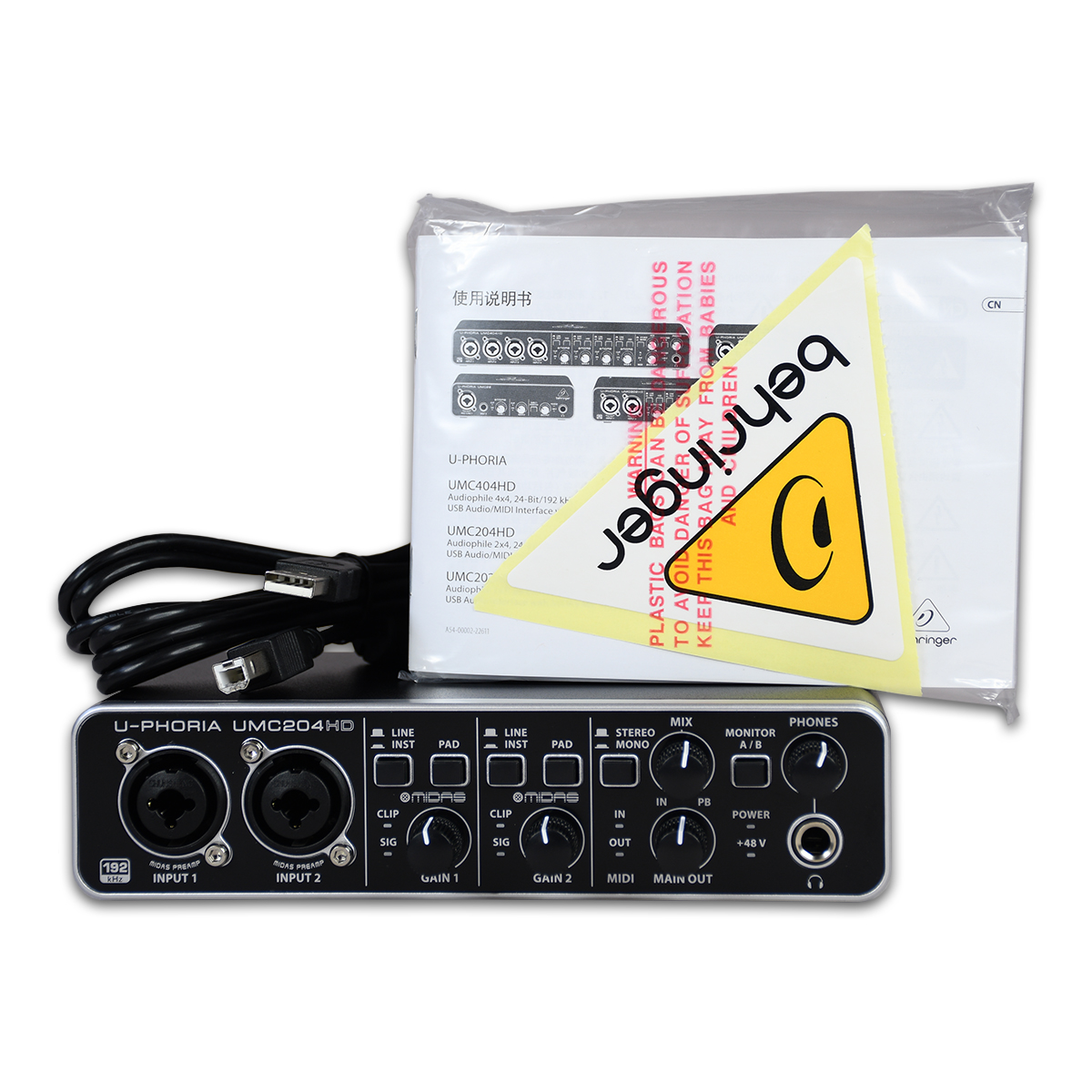 Behringer Umc-204hd U-phoria Interface 2 Entradas 4 Salidas