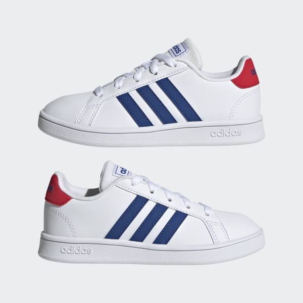 TENIS ADIDAS GRAND COURT K ESTILO CASUAL HOMBRE-BLANCO/GX5742 100% ORIGINAL