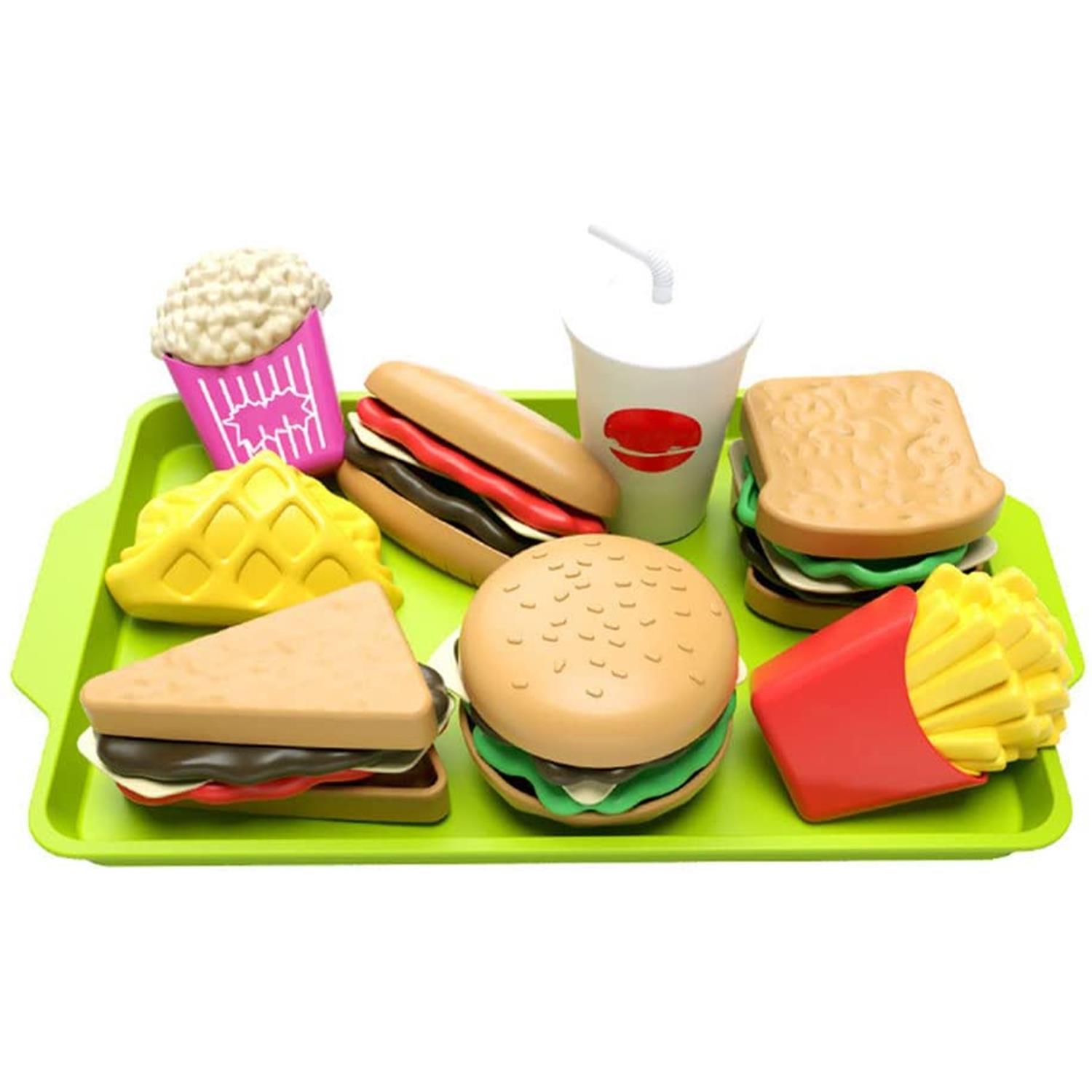 Set De Comida Didáctico Miniatura Snack Hamburguesa, Hot Dog