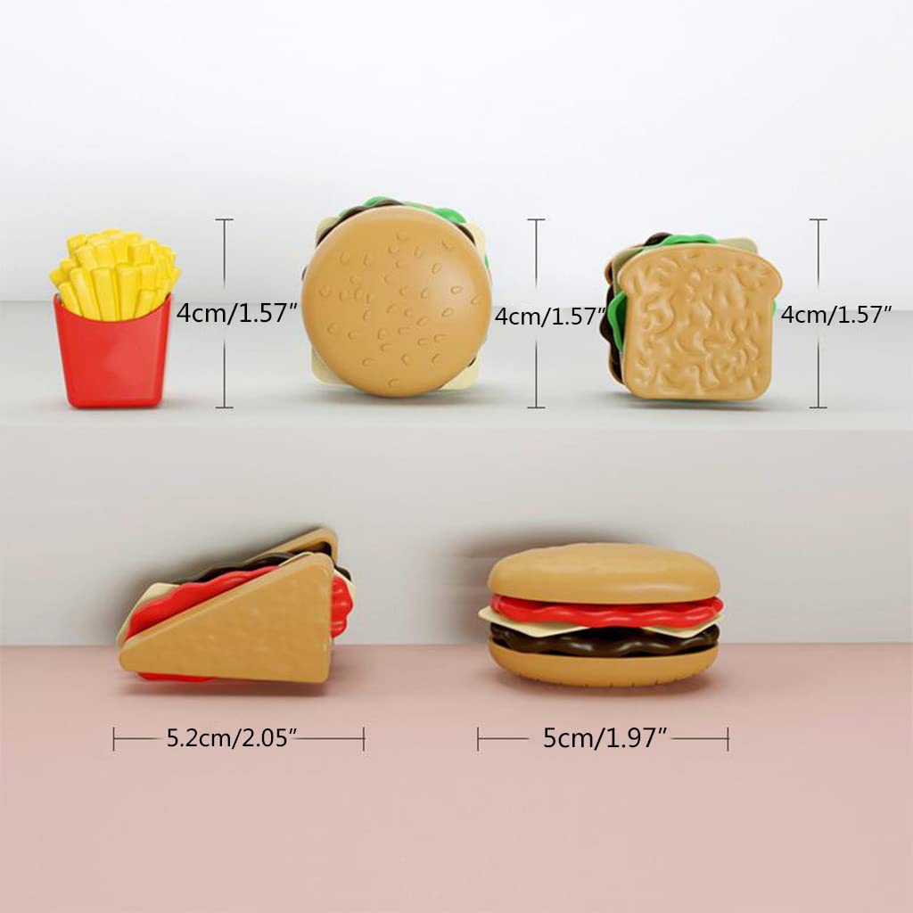Set De Comida Didáctico Miniatura Snack Hamburguesa, Hot Dog