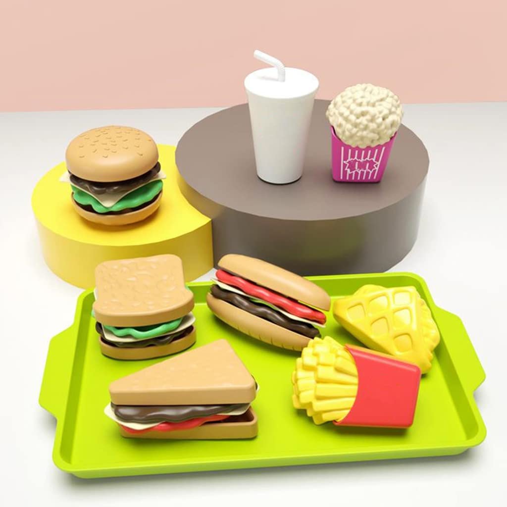 Set De Comida Didáctico Miniatura Snack Hamburguesa, Hot Dog