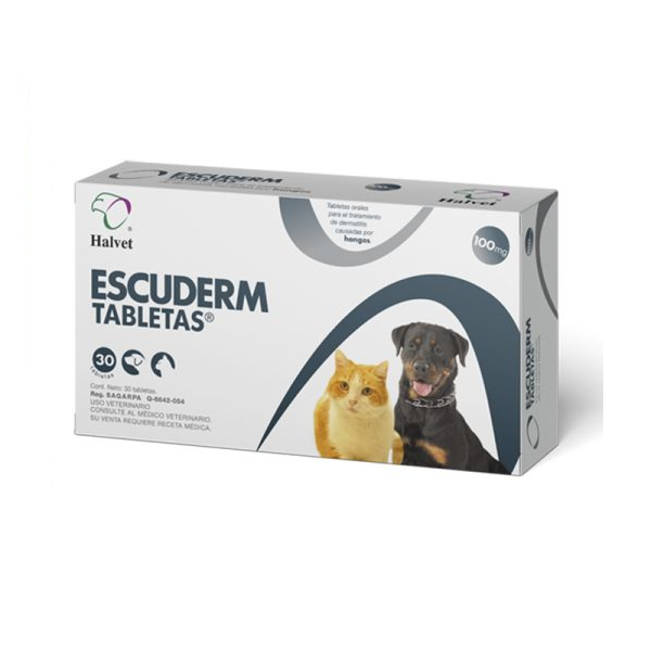 Escuderm Tabletas Para el tratamiento de dermatitis causada por Hongos 30tab