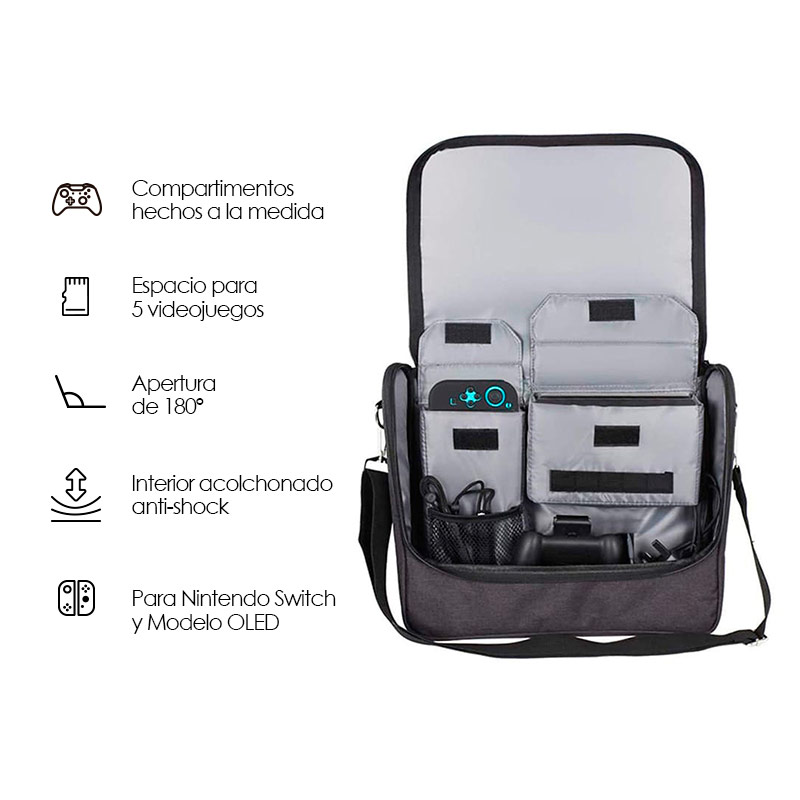 Mochila Nintendo Switch Funda para Viaje Con Correa Redlemon.