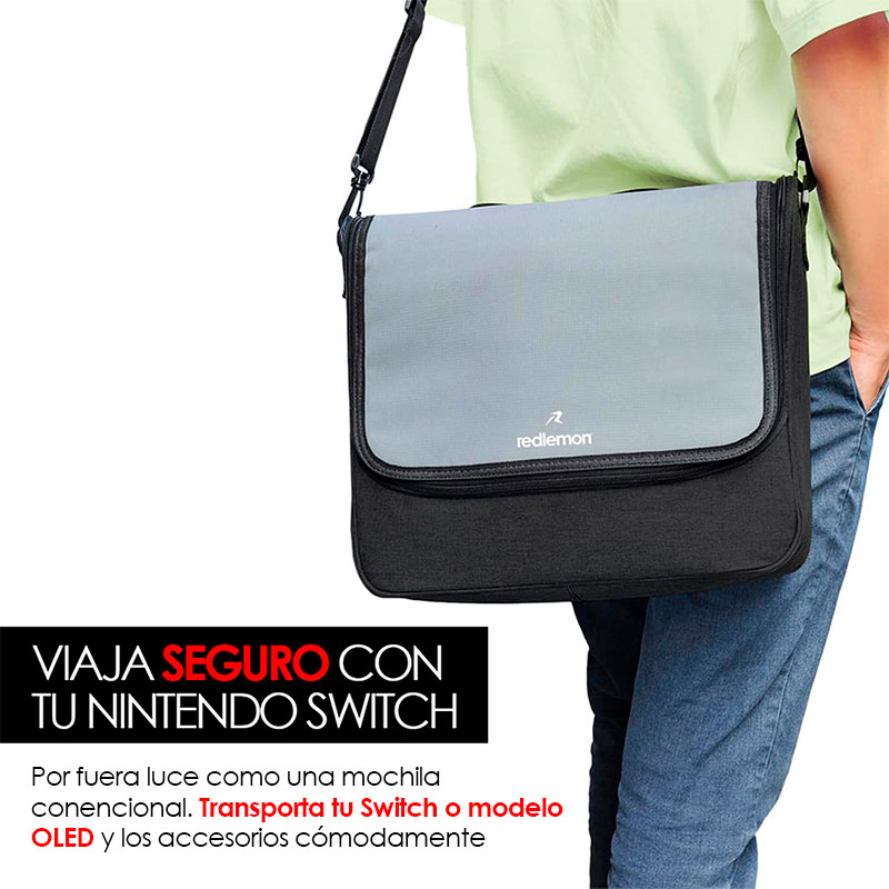 Mochila Nintendo Switch Funda para Viaje Con Correa Redlemon.