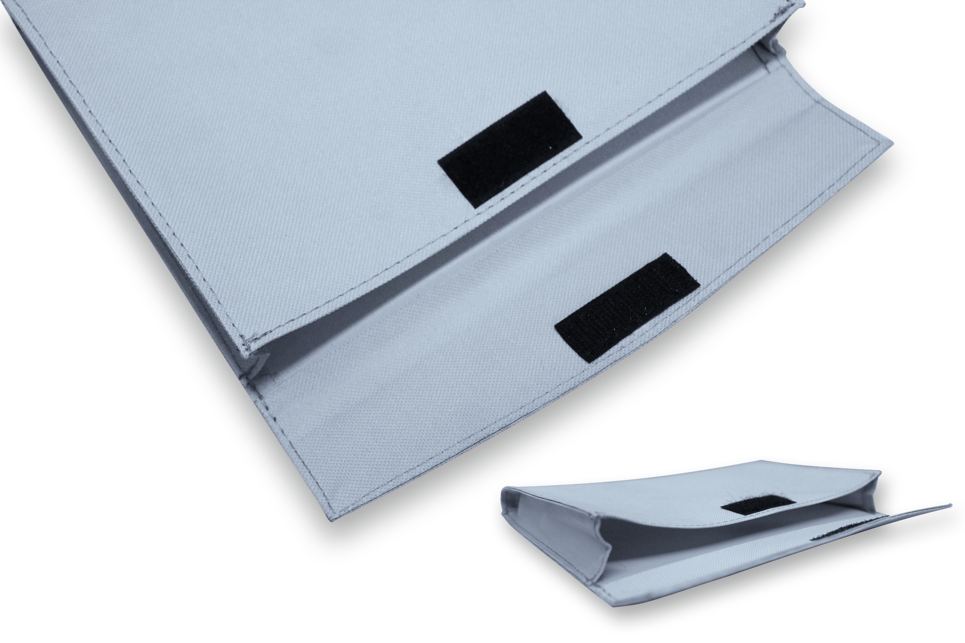 Estuche Porta documentos Tela con Velcro WOTEC Gris