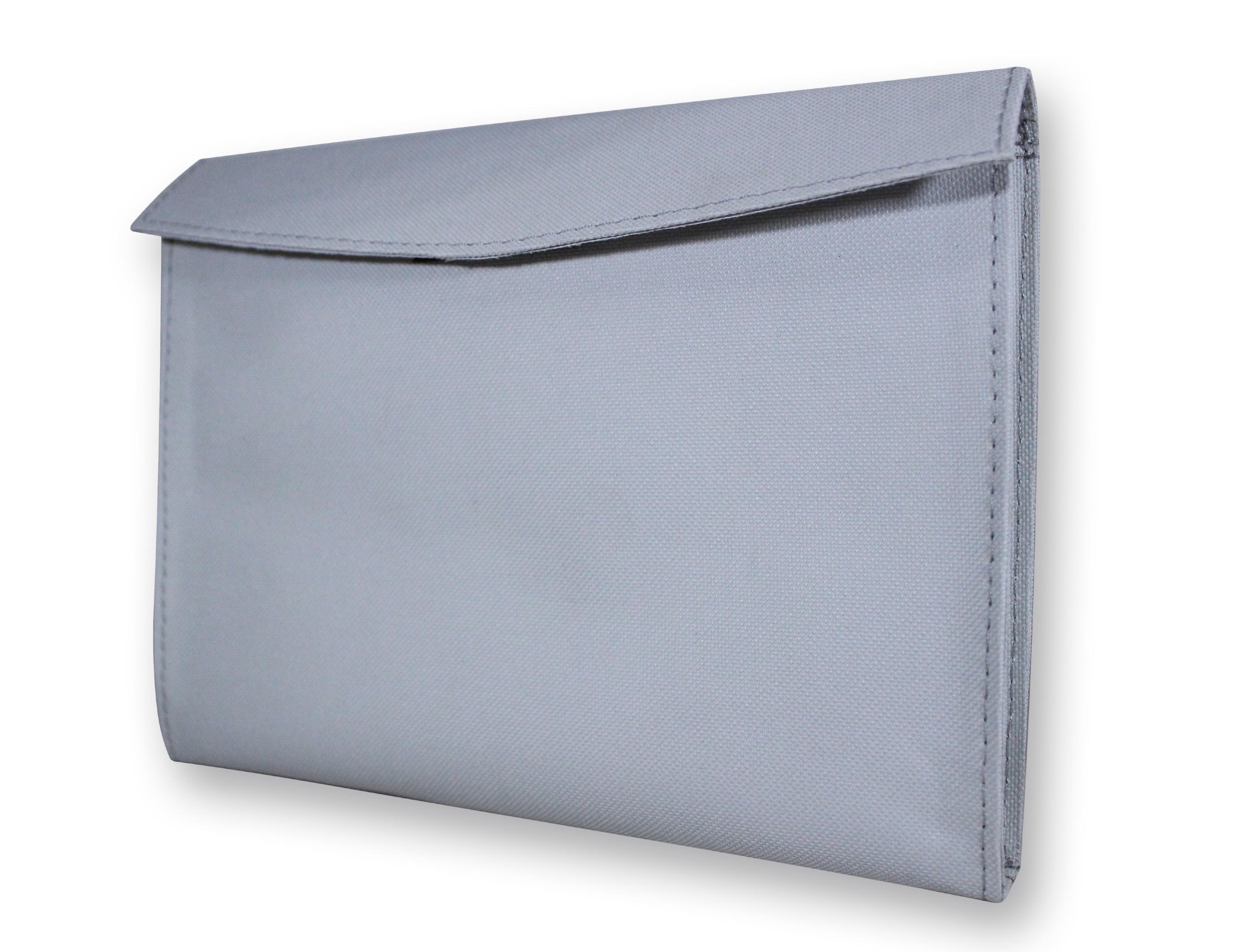 Estuche Porta documentos Tela con Velcro WOTEC Gris