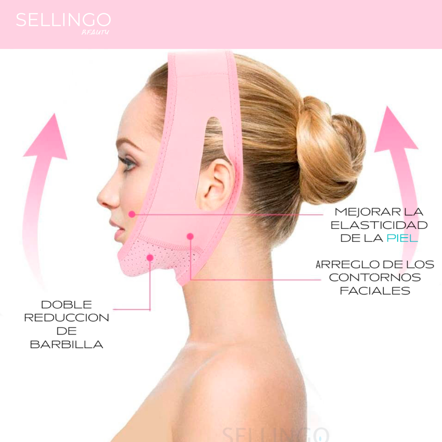 Faja Antiarrugas / Banda Mentonera De Mejilla Papada Cachete Light Modelo II