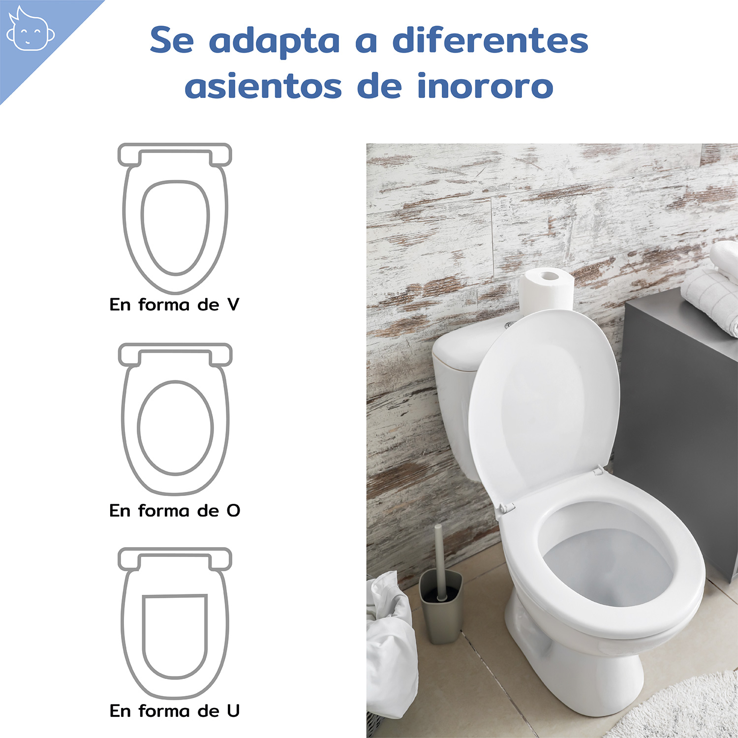 Baño Entrenador Asiento Escalera Inodoro Azul