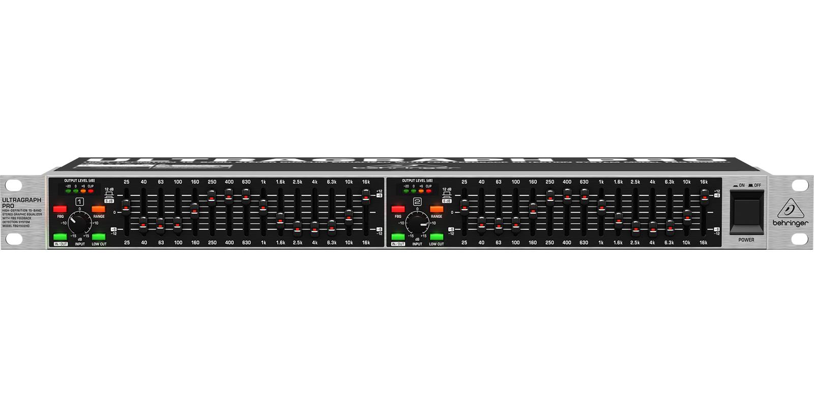 Ecualizador Behringer Gráfico Estéreo Modelo FBQ1502HD.