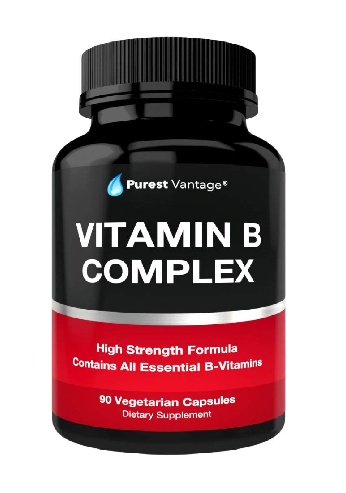 Purest vantage Vitaminas complejas de vitamina B B12, B1, B2 90 cápsulas vegetarianas