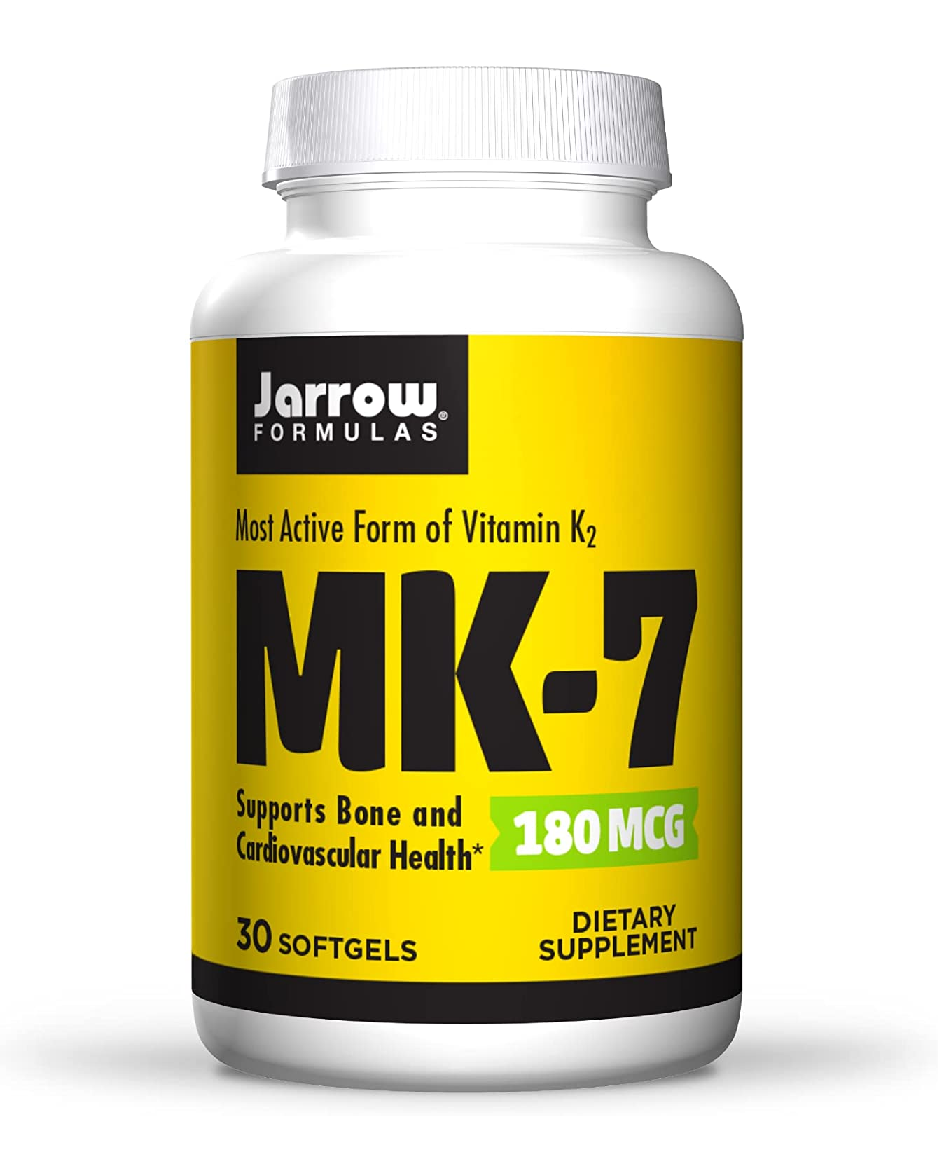 Jarrow Formulas MK-7 180 mcg 30 cápsulas blandas vitamina K para construir huesos fuertes