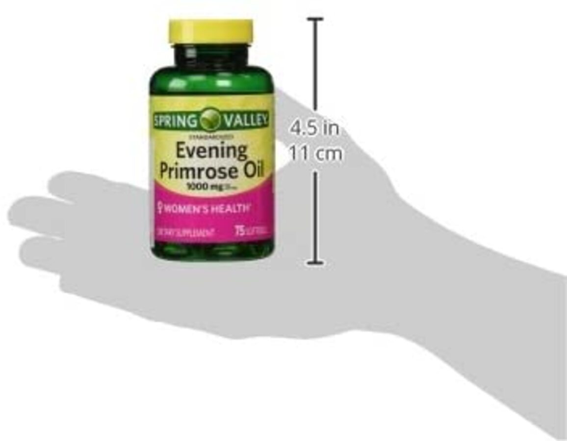 Vitaminas Metabolismo Piel Evening Primrose Oil 1000mg SpringValley Producto Importado Salud de La Mujer 