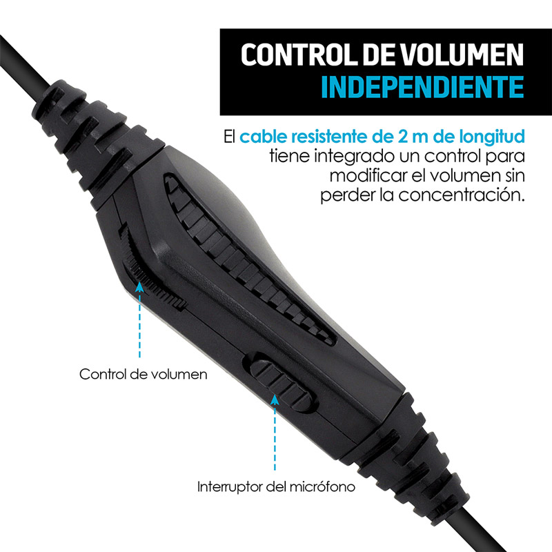 Audífonos Gamer con Micrófono Extraíble y Luz LED M1000 Redlemon