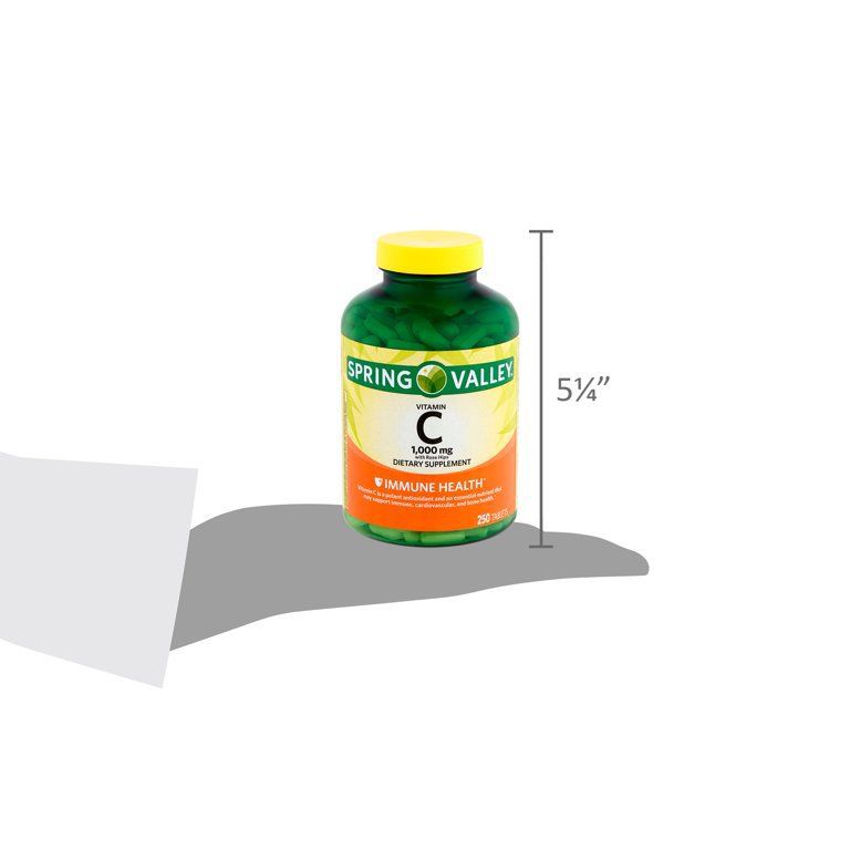 Vitaminas C+Rosa Mosqueta Sistema Inmune SpringValley Producto Importado antioxidante