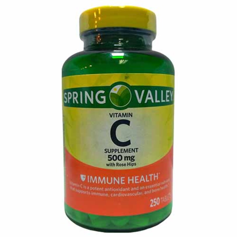 Vitaminas C+Rosa Mosqueta Sistema Inmune SpringValley Producto Importado antioxidante