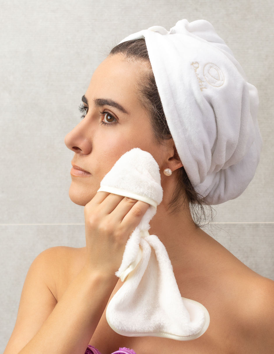 Toalla Turbante Para Pelo Ajustable Practik Blanco